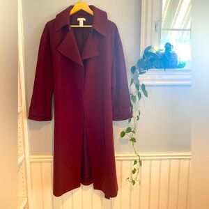 H$M Burgundy Trench Coat